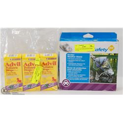 LOT OF 3 ADVIL PEDIATRIC DROPS SOLD WITH SAFETY1ST