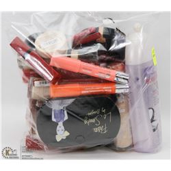 BAG OF ASSORTED BEAUTY PRODUCTS, SOME TESTERS
