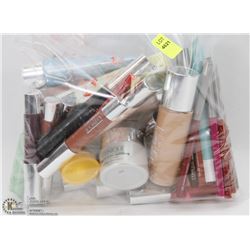 BAG OF BEAUTY PRODUCTS AND MAKEUP