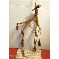 VINTAGE DEER ANTLER DREAM CATCHER