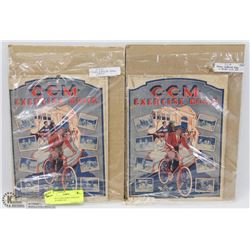 LOT OF 2 CCM SCHOOL EXERCISE BOOKS FROM 1934