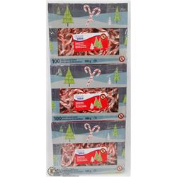 3 BOXES OF MINI PEPPERMINT CANDY CANES