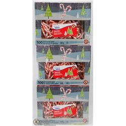 3 BOXES OF MINI PEPPERMINT CANDY CANES