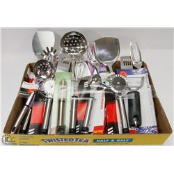 FLAT OF KITCHEN UTENSILS