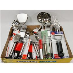 FLAT OF KITCHEN UTENSILS