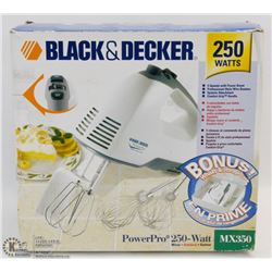NEW BLACK & DECKER 250 WATT MIXER WITH BONUS