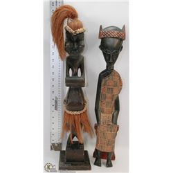 PAIR OF AFRICAN CARVINGS