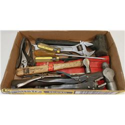 TOOL LOT INCLUDES GRAY TOOLS, VISE GRIP, HAMMERS &