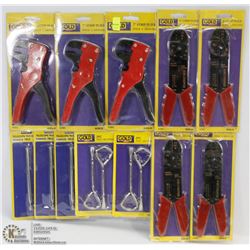 LOT OF STRIP PLIERS AND PAINT CAN OPENERS