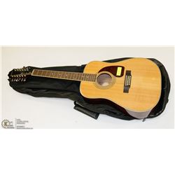 EPIPHONE 12 STRING D.R NATURAL GUITAR WITH SOFT