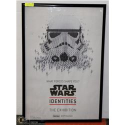 STAR WARS IDENTITIES POSTER FRAMED 2' X3'.