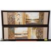 Image 1 : LOT OF 2 BEACH SCENE RECTANGLE FRAMED PICTURES.