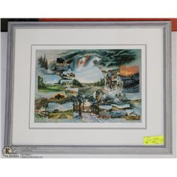 FRAMED, SIGNED, LTD EDITION PRINT BY KELVIN