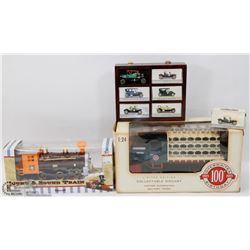 7 READERS DIGEST MNI DIE CAST IN DISPLAY CASE