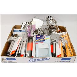 FLAT OF KITCHEN SUPPLIES