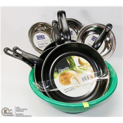 LOT OF FRYING PANS