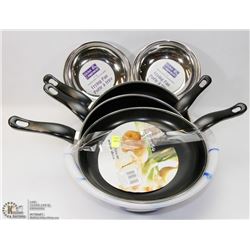LOT OF FRYING PANS