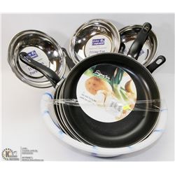 LOT OF FRYING PANS