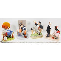 4 VINTAGE NORMAN ROCKWELL FIGURES