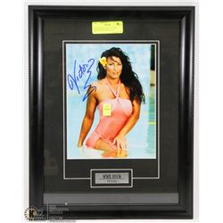 FRAMED WWE DIVA VICTORIA SIGNED PHOTO WITH COA