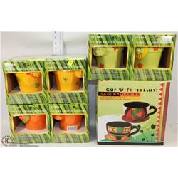 LOT OF 6  ANIMAL SHAPED PLANTERS SOLD WITH TEA CUP