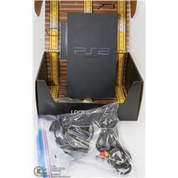PS2 FAT GAMING CONSOLE WITH ALL CORDS AND 1