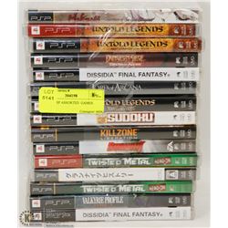 LOT OF PSP ASSORTED  GAMES