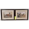 Image 1 : LOT OF 2 SMALL MATTED FRAMED LION PRINTS.