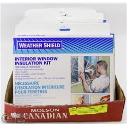 FLAT OF ASSORTED WINDOW & PATIO DOOR INSULATION