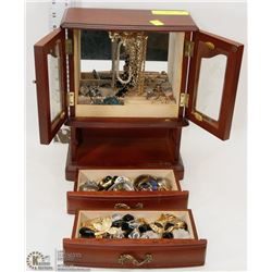 JEWELRY BOX FILLED WITH ASSORTED ESTATE