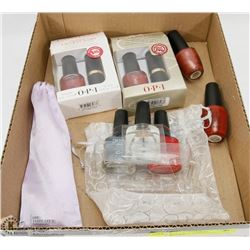 BOX W/NEW PRODUCTS INCL. NAIL POLISH &
