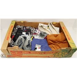 FLAT OF NEW CLOTHING.