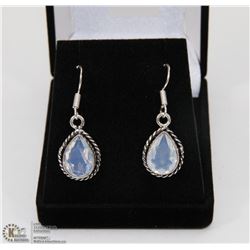 #17-MILKY OPAL SPARKLING GEMSTONE EARRINGS