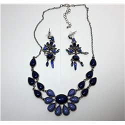 7 - SILVER TONE WITH SHADES OF BLUE