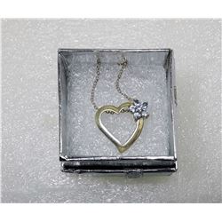 11 - 925 STAMPED SILVER HEART PENDANT