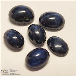 99) ENHANCED STAR SAPPHIRES, OVAL CABOCHONS,