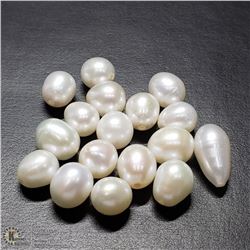 47) GENUINE FRESH WATER PEARLS, 6-7.5MM ROUNDS