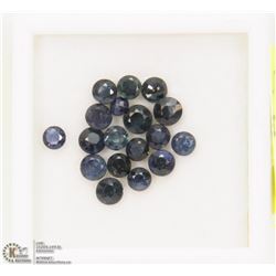 11) GENUINE BLUE SAPPHIRES, ROUNDS, APPROX 5 CTS