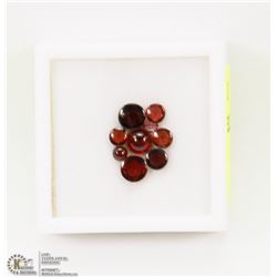 14) GENUINE GARNETS, ROUND CABOCHON, APPROX
