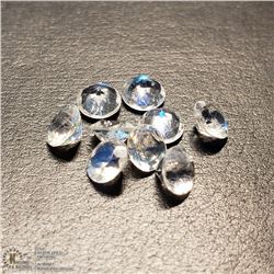 1) GENUINE MOONSTONES, 4MM ROUNDS, APPROX 2 CTS