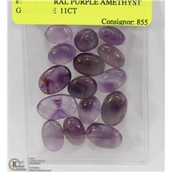#159-NATURAL PURPLE AMETHYST GEMSTONE  11CT