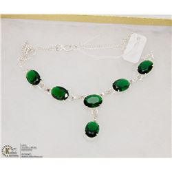 #77-CHROME DIOPSIDE GEMSTONE NECKLACE
