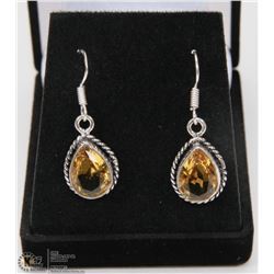 #75-CITRINE GEMSTONE EARRINGS