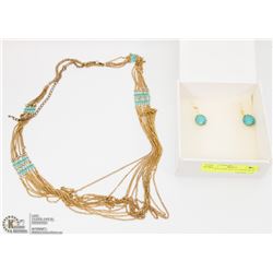 20)  GOLD TONE MULTI CHAIN WITH