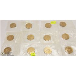 LOT OF 12 SEALED CANADA CENTENNIAL 1967 TOKENS