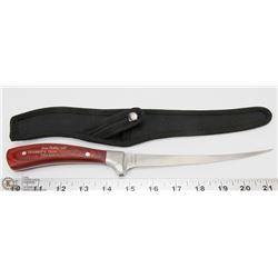 STAINLESS STEEL FILLET KNIFE WITH CARRY POUCH