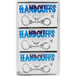 LOT OF THREE HANDCUFFS WITH KEYS