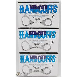 LOT OF THREE HANDCUFFS WITH KEYS