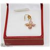 Image 1 : 91) 14K GOLD PINK SAPPHIRE (1.30CT) AND DIAMOND