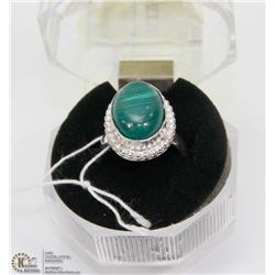 #72-NATURAL MALACHITE GEMSTONE RING